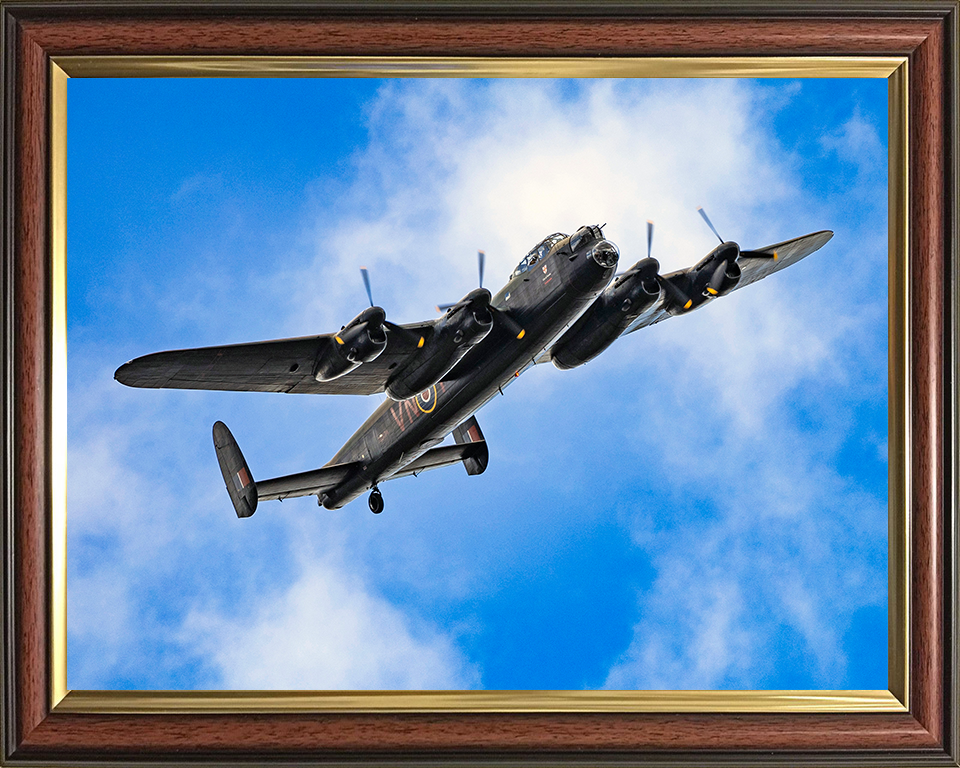 RAF Lancaster Bomber in Flight Sept 2025 Photo Print - Royal Air Force Aircraft