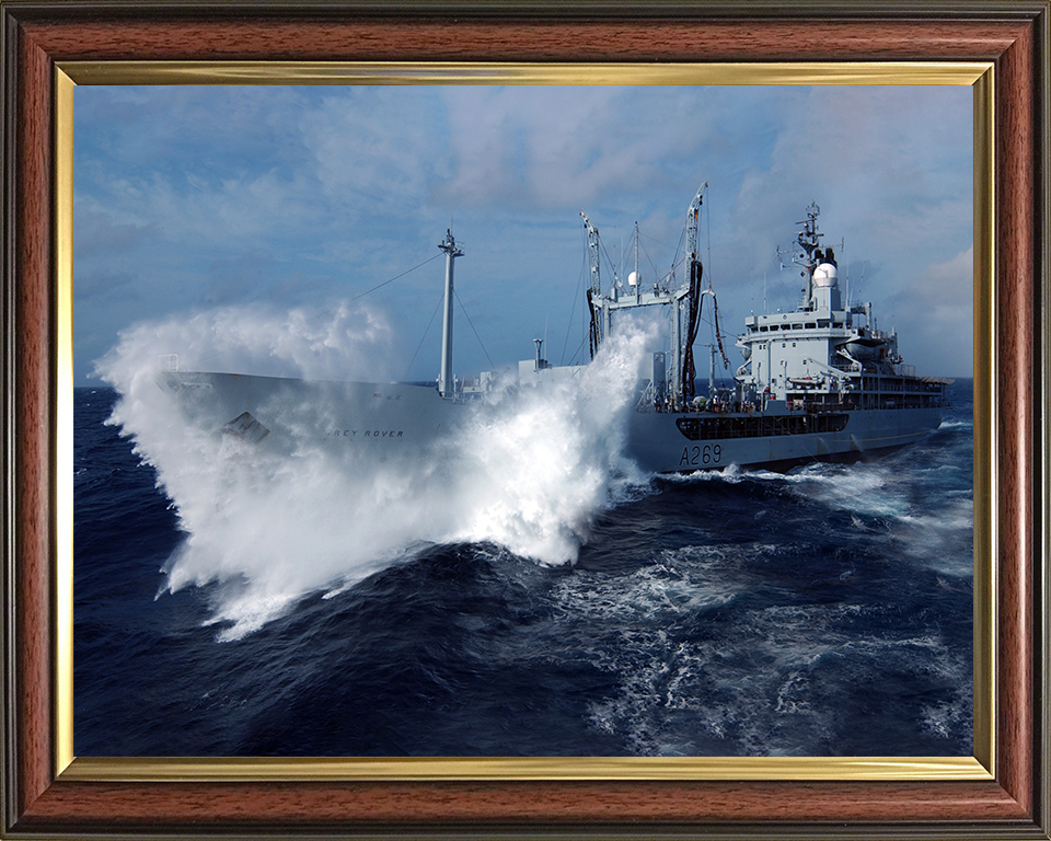 RFA Grey Rover (A269) Photo Print - At Sea 2006 - Royal Fleet Auxiliary Rover Class Tanker Posters, Prints, & Visual Artwork Hampshire Prints 10 x 8 Classic Frame No