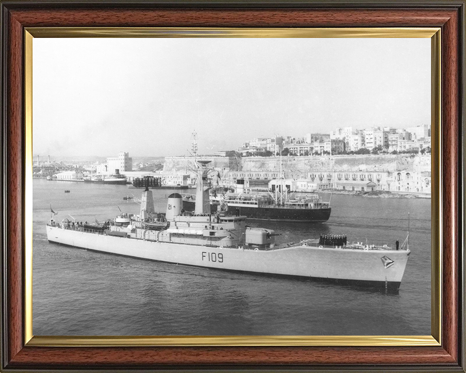 HMS Leander (F109) Photo Print - Malta 1966 - Royal Navy Leander Class Frigate