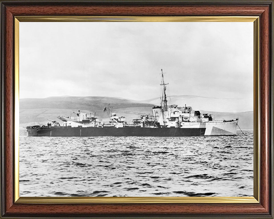 HMS Obedient (G48) Photo Print - Starboard View - Royal Navy O Class Destroyer Hampshire Prints 10 x 8 Classic Frame No