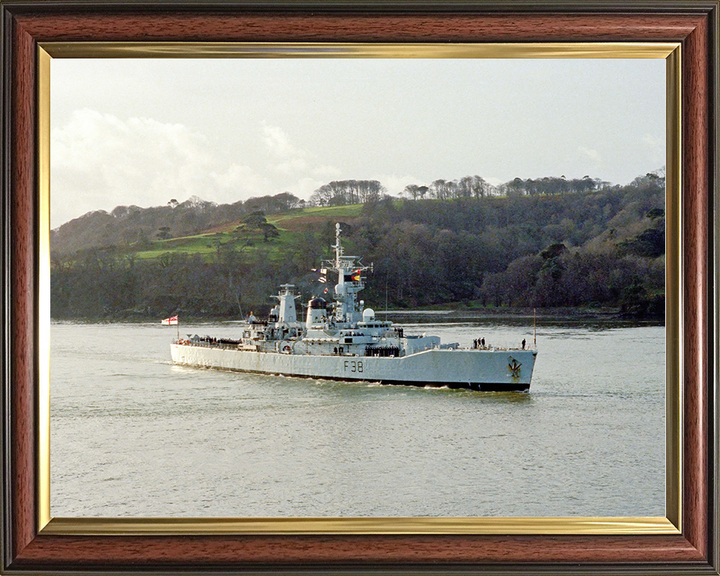 HMS Arethusa (F38) Royal Navy Leander Class Frigate Plymouth Sound Photo Print Wall Art Decor Posters, Prints, & Visual Artwork Hampshire Prints 10 x 8 Classic Frame No