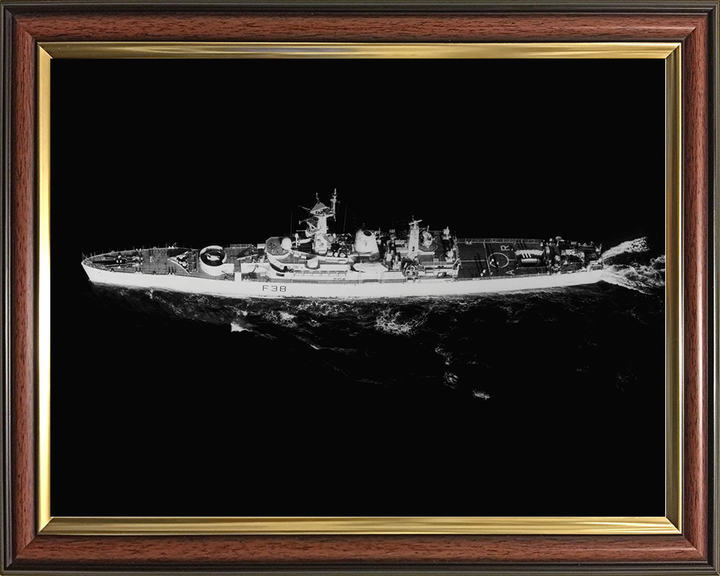 HMS Arethusa (F38) Royal Navy Leander Class Frigate From Above Photo Print Wall Art Decor Posters, Prints, & Visual Artwork Hampshire Prints 10 x 8 Classic Frame No