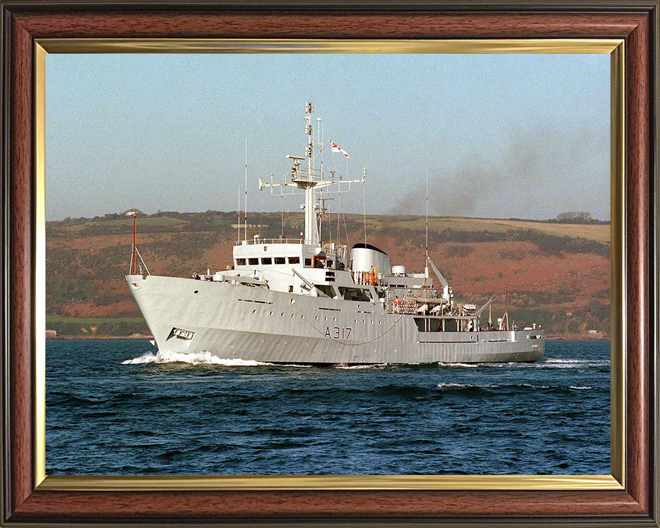HMS Bulldog (A317) Photo Print - Plymouth Sound - Royal Navy Bulldog Class Survey Vessel