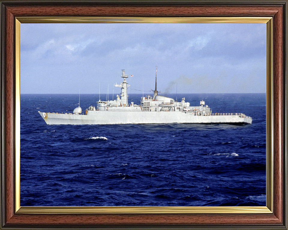 HMS Ambuscade (F172) Royal Navy Type 21 Frigate Underway Photo Print Wall Art Naval Decor Posters, Prints, & Visual Artwork Hampshire Prints 10 x 8 Classic Frame No