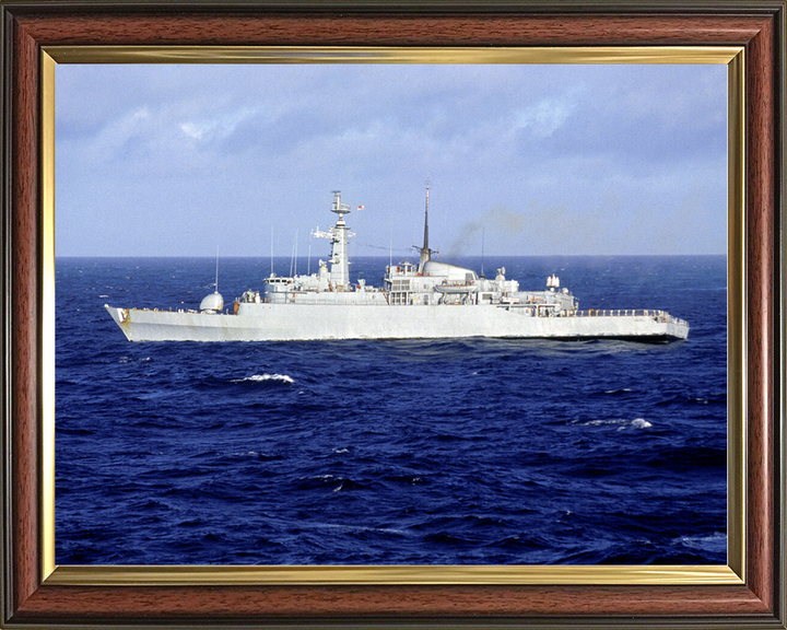 HMS Ambuscade (F172) Royal Navy Type 21 Frigate Underway Photo Print Wall Art Naval Decor Posters, Prints, & Visual Artwork Hampshire Prints 10 x 8 Classic Frame No