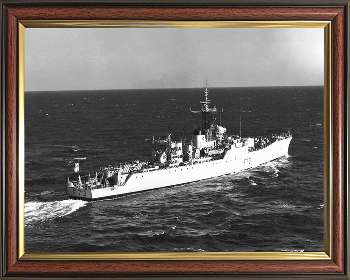 HMS Eastbourne (F73) - At Sea 1959 - Royal Navy Whitby Class Frigate Photo Print Wall Art Naval Decor UK Posters, Prints, & Visual Artwork Hampshire Prints 10 x 8 Classic Frame No
