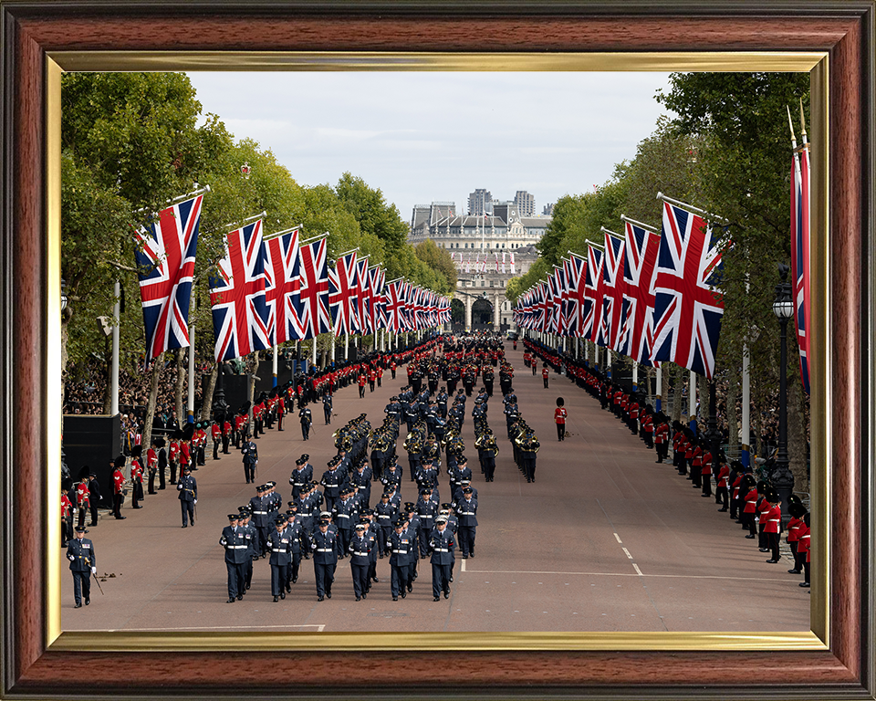 RAF Regiment March down the Mall London Photo Print - Royal Air Force Hampshire Prints 10 x 8 Classic Frame No