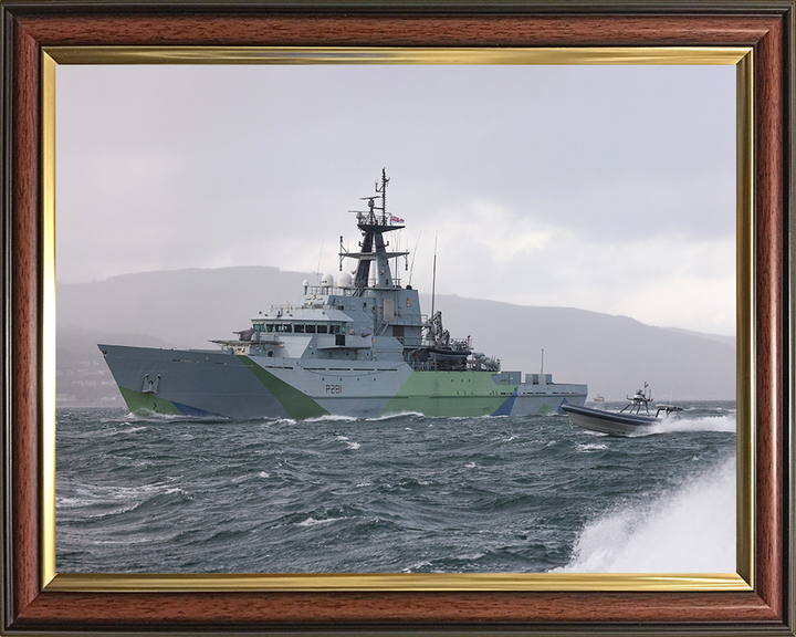 HMS Tyne (P281) Photo Print - With USV Oct 2025 - Royal Navy River Class Patrol Vessel