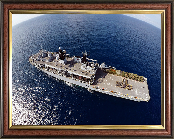 HMS Albion (L14) Royal Navy Albion Class Amphibious Ship From Above Photo Print Wall Art Naval Decor Posters, Prints, & Visual Artwork Hampshire Prints 10 x 8 Classic Frame No