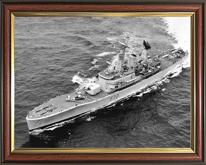 HMS Ariadne (F72) Royal Navy Leander Class Frigate From Above Photo Print Wall Art Decor Posters, Prints, & Visual Artwork Hampshire Prints 10 x 8 Classic Frame No