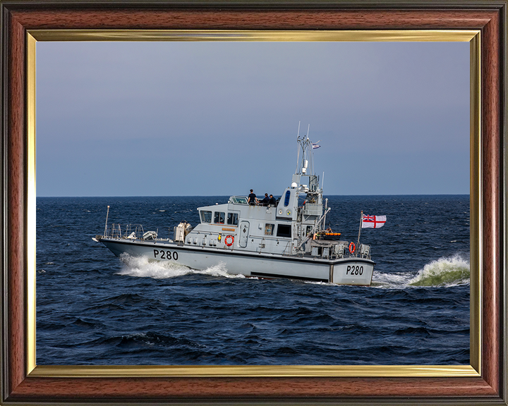 HMS Dasher (P280) Photo Print - At Sea Sept 2025 - Royal Navy Archer Class P2000 Patrol Vessel Hampshire Prints 10 x 8 Classic Frame No