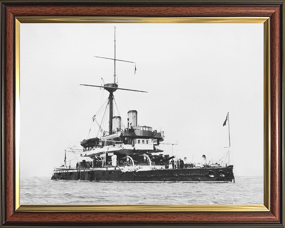 HMS Devastation (1871) Royal Navy Devastation Class Turret Ship Starboard Side Photo Print Wall Art Decor Posters, Prints, & Visual Artwork Hampshire Prints 10 x 8 Classic Frame No