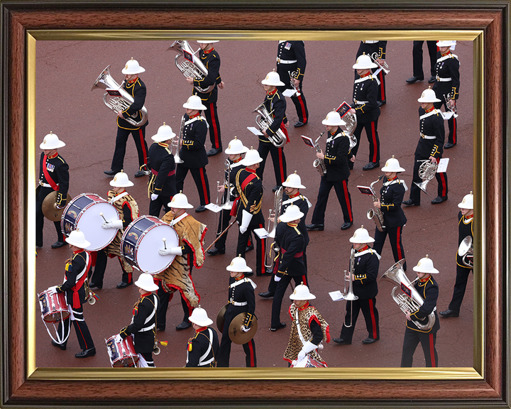 Royal Marines Band Marching on the mall London Photo Print Hampshire Prints 10 x 8 Classic Frame No