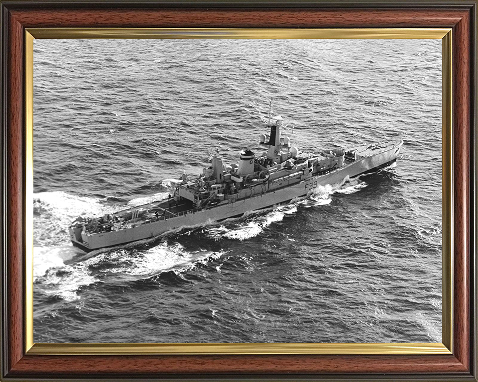 HMS Naiad (F39) Photo Print - At Sea 1978 - Royal Navy Leander Class Frigate Hampshire Prints 10 x 8 Classic Frame No