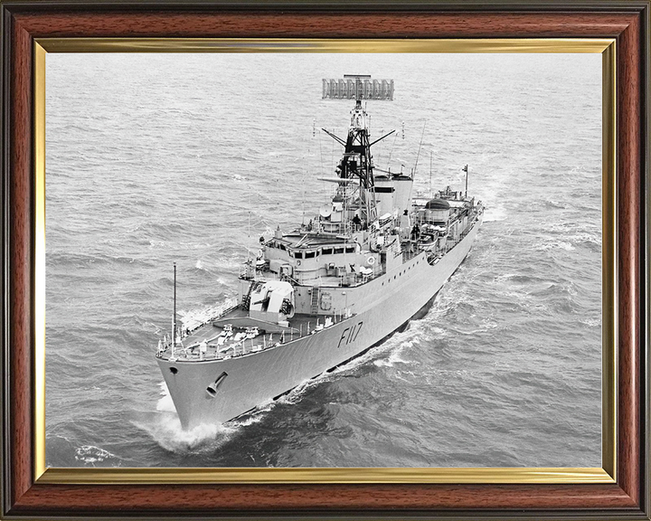 HMS Ashanti (F117) Royal Navy Tribal Class Frigate Underway Photo Print Wall Art Decor Posters, Prints, & Visual Artwork Hampshire Prints 10 x 8 Classic Frame No
