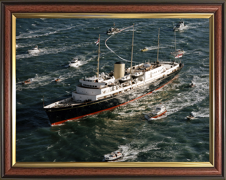 HMY Britannia Photo Print - Paying Off - Royal Navy - Royal Yacht Posters, Prints, & Visual Artwork Hampshire Prints 10 x 8 Classic Frame No