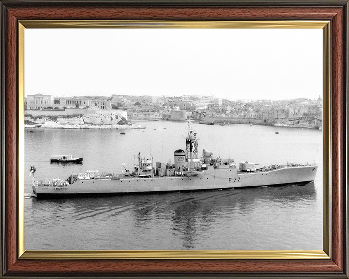 HMS Blackpool (F77) Royal Navy Whitby Class Frigate Valletta Malta Photo Print Wall Art Decor Posters, Prints, & Visual Artwork Hampshire Prints 10 x 8 Classic Frame No