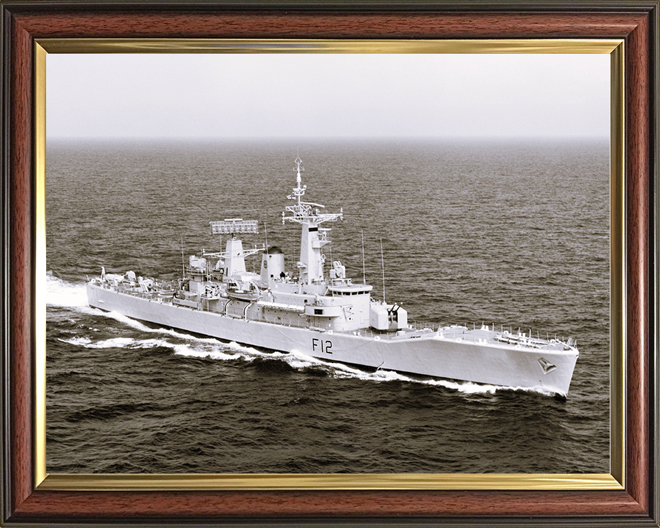 HMS Achilles (F12) Royal Navy Leander Class Frigate Photo Print Underway Warship Wall Art Posters, Prints, & Visual Artwork Hampshire Prints 10 x 8 Classic Frame No