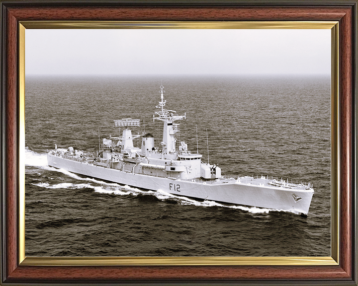 HMS Achilles (F12) Royal Navy Leander Class Frigate Photo Print Underway Warship Wall Art Posters, Prints, & Visual Artwork Hampshire Prints 10 x 8 Classic Frame No