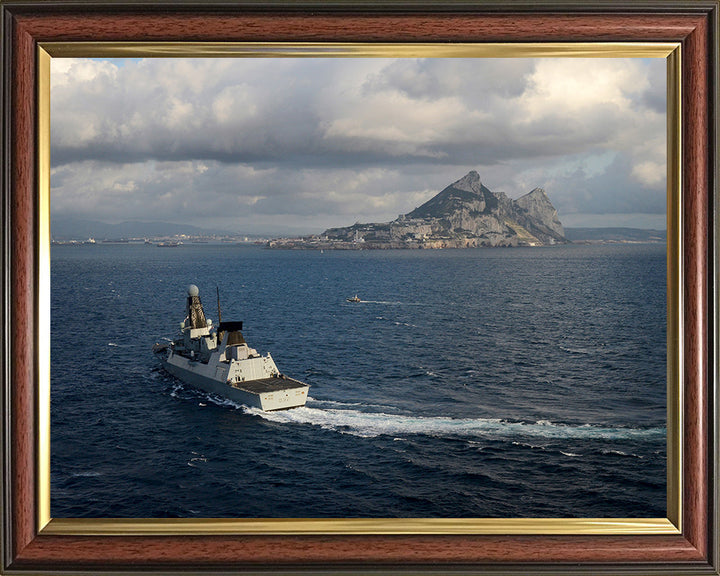 HMS Daring (D32) Photo Print - Off Gibraltar Feb 2014 - Royal Navy Type 45 Destroyer Posters, Prints, & Visual Artwork Hampshire Prints 10 x 8 Classic Frame No