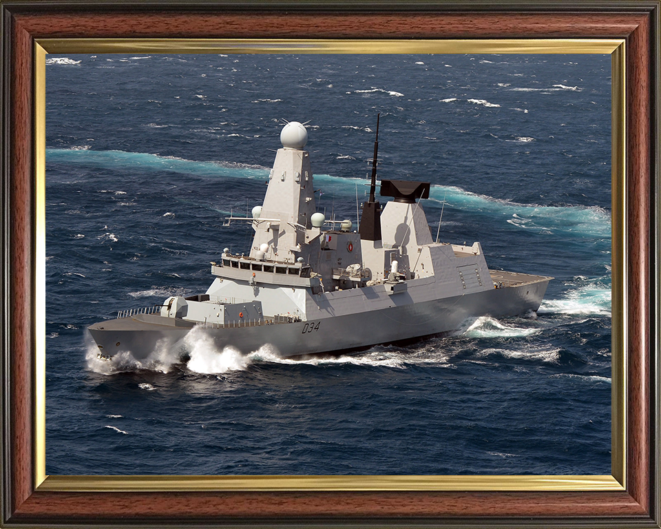 HMS Diamond (D34) Photo Print - At Sea June 2012 - Royal Navy Type 45 Destroyer Posters, Prints, & Visual Artwork Hampshire Prints 10 x 8 Classic Frame No