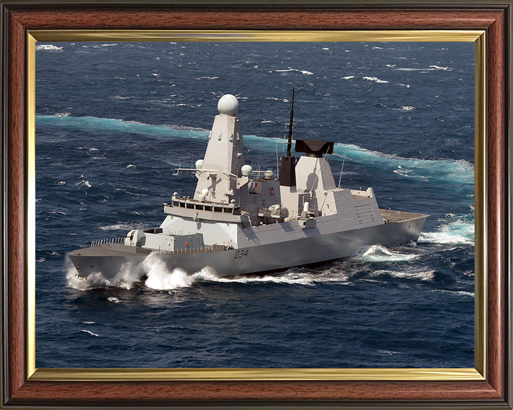 HMS Diamond (D34) Photo Print - At Sea June 2012 - Royal Navy Type 45 Destroyer Posters, Prints, & Visual Artwork Hampshire Prints 10 x 8 Classic Frame No