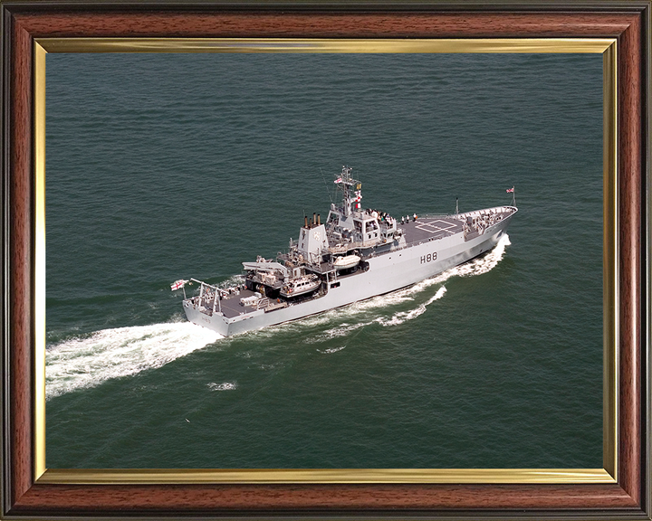 HMS Enterprise (H88) Photo Print - Fleet Review 2005 - Royal Navy Hydrographic Survey Vessel Hampshire Prints 10 x 8 Classic Frame No