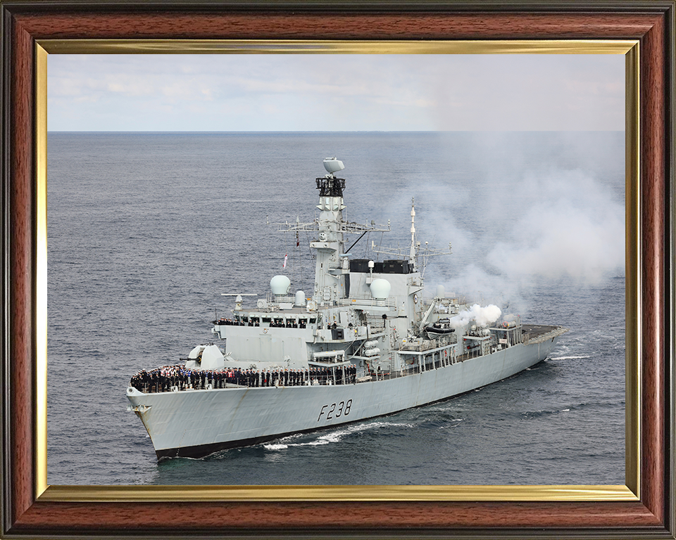 HMS Northumberland (F238) Photo Print - Entering Port - Royal Navy Type 23 Frigate Hampshire Prints 10 x 8 Classic Frame No