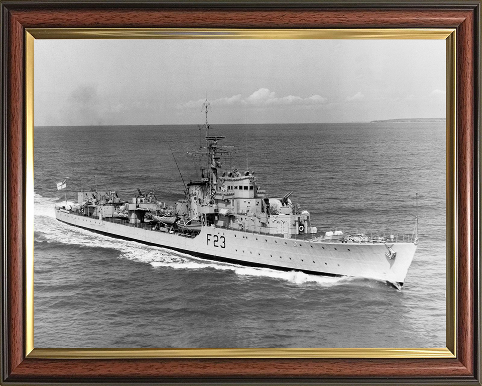 HMS Teazer (F23) Photo Print - At Sea 1955 - Royal Navy Type 16 Frigate Posters, Prints, & Visual Artwork Hampshire Prints 10 x 8 Classic Frame No