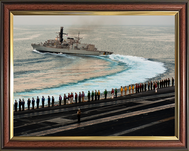 HMS St Albans (F83) Photo Print - Breaking Away - Royal Navy Type 23 Frigate Hampshire Prints 10 x 8 Classic Frame No