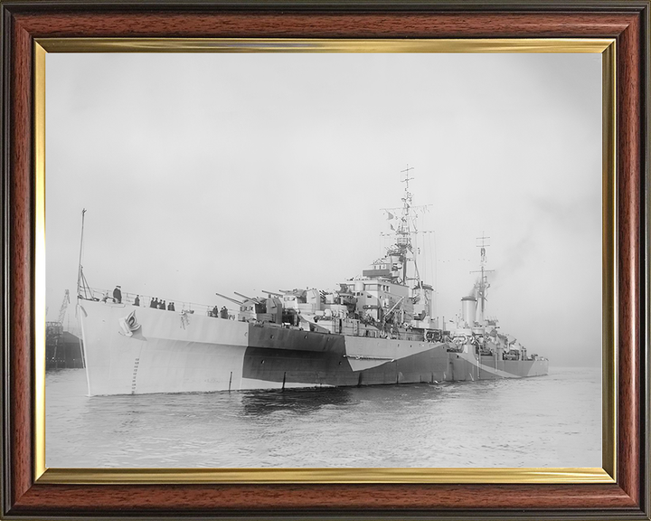 HMS Diadem (84) Royal Navy Dido Class Cruiser Port Side View Photo Print Wall Art Decor Posters, Prints, & Visual Artwork Hampshire Prints 10 x 8 Classic Frame No