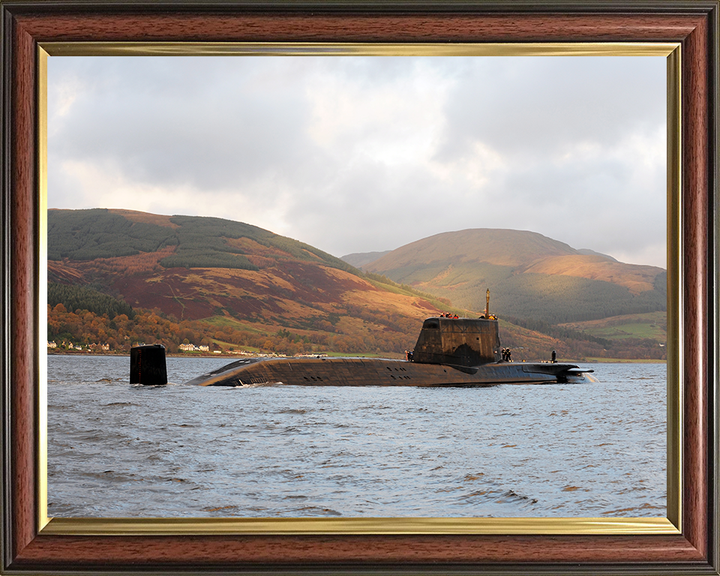 HMS Astute (S119) Photo Print - Starboard View 2009 - Royal Navy Astute Class Submarine Hampshire Prints 10 x 8 Classic Frame No