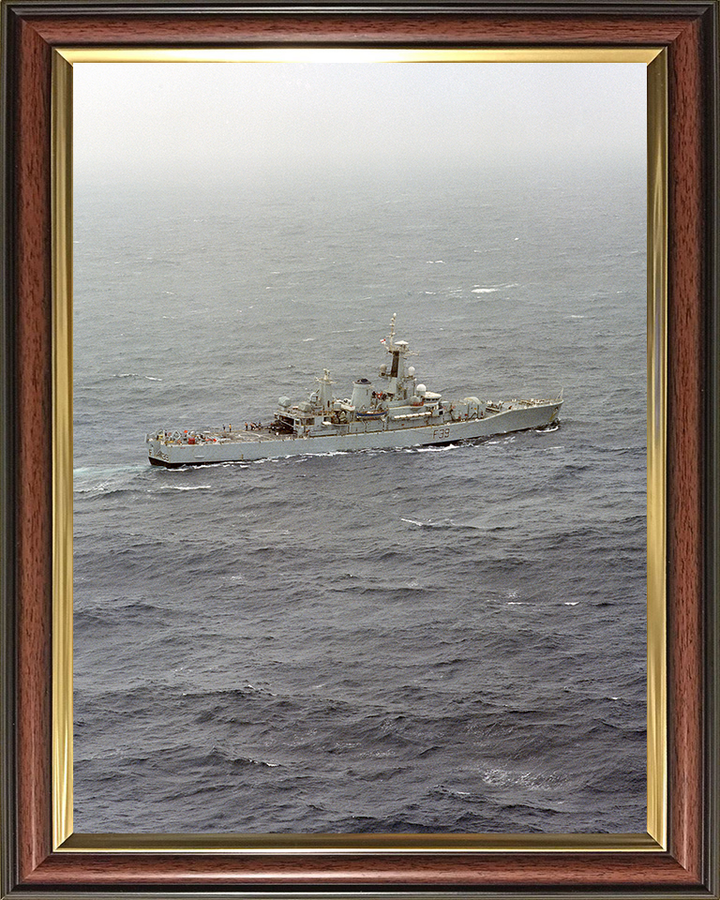 HMS Naiad (F39) Photo Print - At Sea 1982 - Royal Navy Leander Class Frigate Hampshire Prints 10 x 8 Classic Frame No