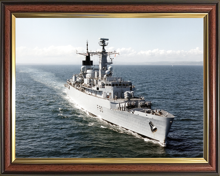 HMS Brilliant (F90) Royal Navy Type 22 Frigate High Starboard Bow View Photo Print Wall Art Decor Posters, Prints, & Visual Artwork Hampshire Prints 10 x 8 Classic Frame No