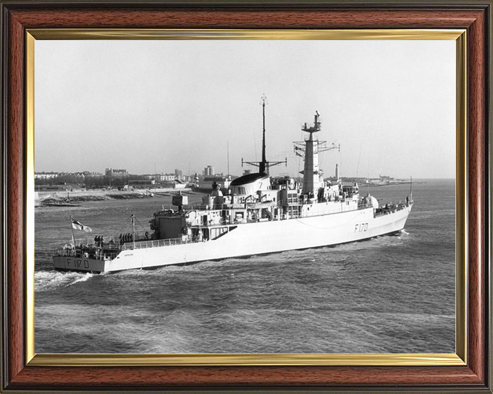 HMS Antelope (F170) Royal Navy Type 21 Frigate Starboard Quarter View Photo Print Wall Art Decor Posters, Prints, & Visual Artwork Hampshire Prints 10 x 8 Classic Frame No