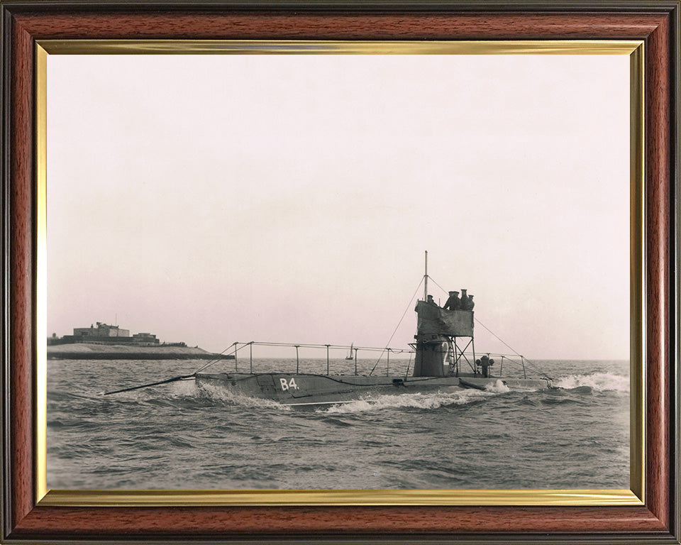 HMS B4 Royal Navy B class submarine Photo Print or Framed Print - Hampshire Prints