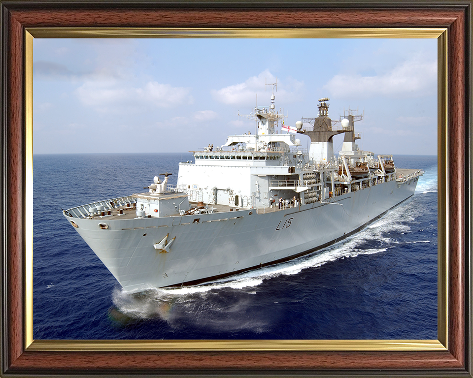 HMS Bulwark (L15) Photo Print - Operation Highbrow 2006 - Royal Navy Albion Class Amphibious Ship Hampshire Prints 10 x 8 Classic Frame No