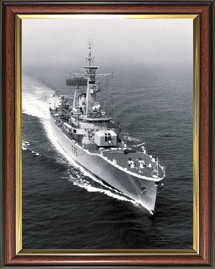HMS Charybdis (F75) Photo Print - At sea 1976 - Royal Navy Leander Class Frigate Hampshire Prints 10 x 8 Classic Frame No