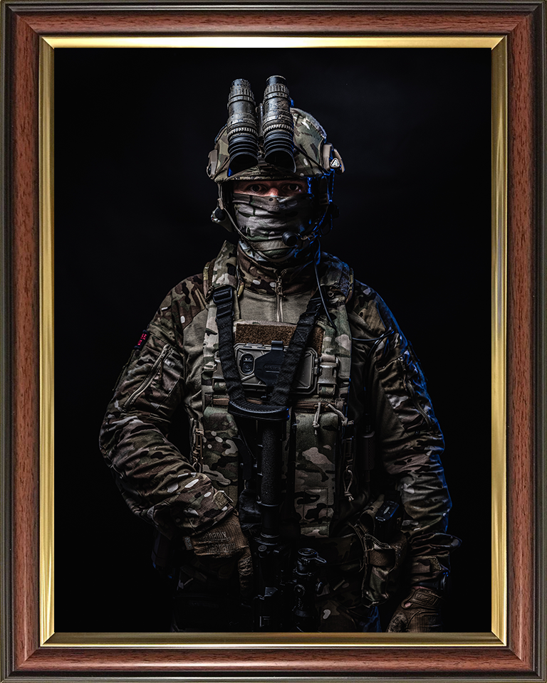 Royal Marines Commando Portrait | Photo Print | Framed Print | Military | Commando | Wall Art | Home Decor | Photography Hampshire Prints 10 x 8 Classic Frame No