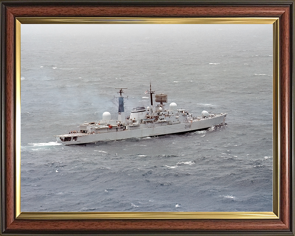 HMS Coventry (D118) Royal Navy Type 42 Destroyer In Open Sea Photo Print Wall Art Decor Posters, Prints, & Visual Artwork Hampshire Prints 10 x 8 Classic Frame No