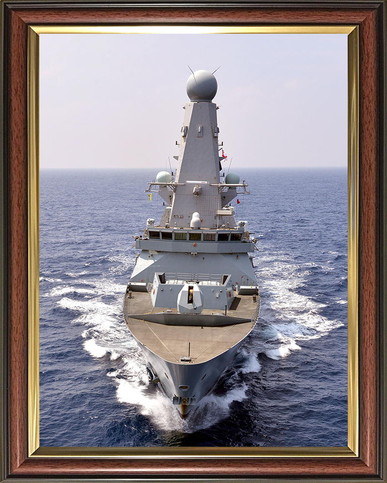 HMS Defender (D36) Photo Print - Indian Ocean 2016 - Royal Navy Type 45 Destroyer Posters, Prints, & Visual Artwork Hampshire Prints 10 x 8 Classic Frame No