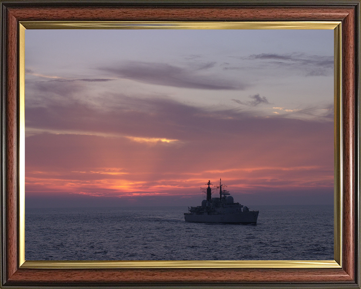 HMS Newcastle (D87) Photo Print - At Sunset 2000 - Royal Navy Type 42 Destroyer