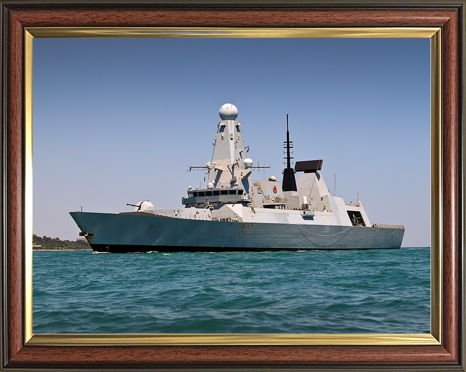 HMS Duncan (D37) Royal Navy Type 45 Destroyer Low Port Side View Photo Print Wall Art Decor Posters, Prints, & Visual Artwork Hampshire Prints 10 x 8 Classic Frame No