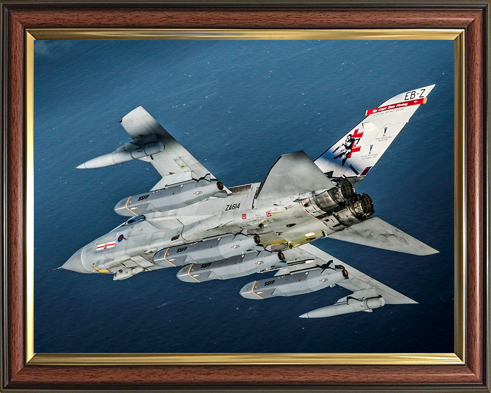 RAF Tornado GR4 of 41 Sqaudron in flight Photo Print - Royal Air Force Aircraft Hampshire Prints 10 x 8 Classic Frame No