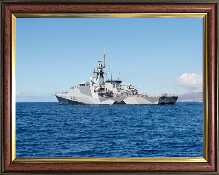 HMS Spey (P234) Photo Print - Honolulu 2021 - Royal Navy River Class Patrol Vessel Hampshire Prints 10 x 8 Classic Frame No
