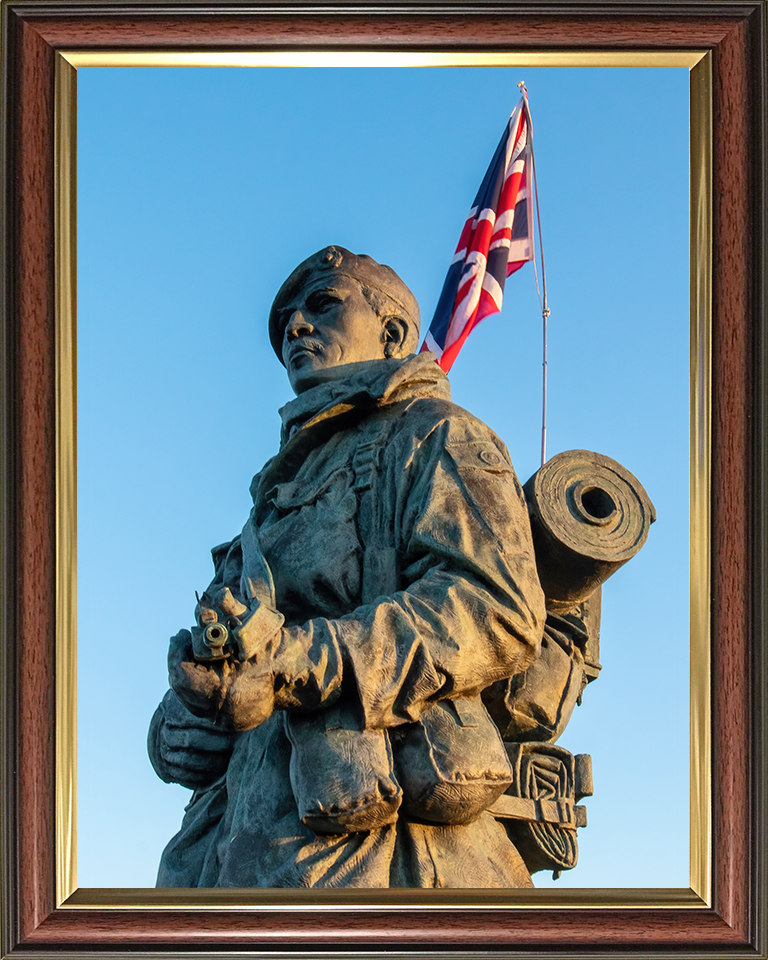 Royal Marines Commando Yomper Statue Portsmouth Photo Print Hampshire Prints 10 x 8 Classic Frame No