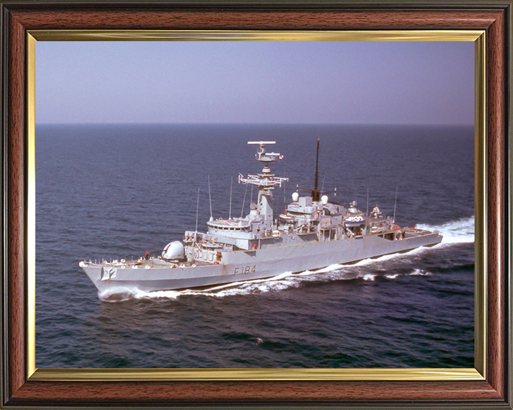HMS Ardent (F184) Photo Print - High Port Side View - Royal Navy Type 21 Frigate Hampshire Prints 10 x 8 Classic Frame No