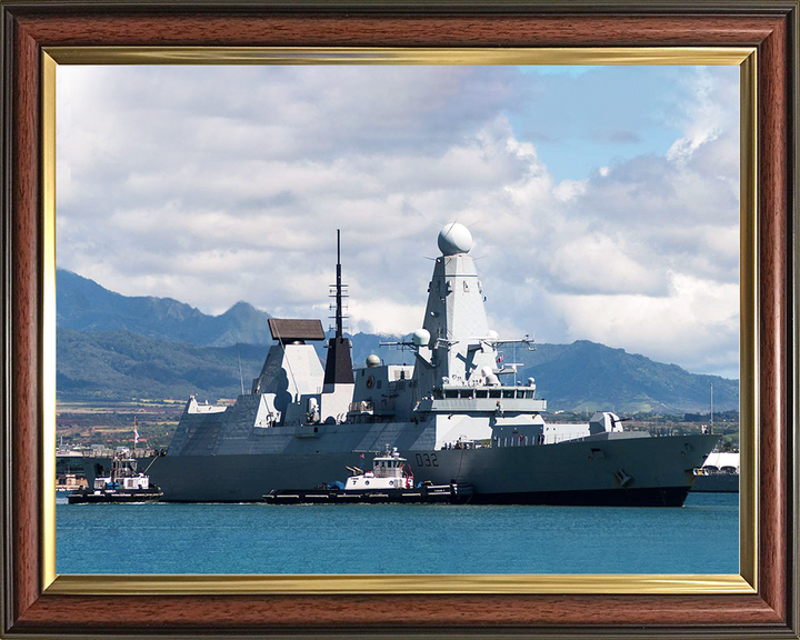 HMS Daring (D32) Royal Navy Type 45 Destroyer Coming Alongside Photo Print Wall Art Decor Posters, Prints, & Visual Artwork Hampshire Prints 10 x 8 Classic Frame No