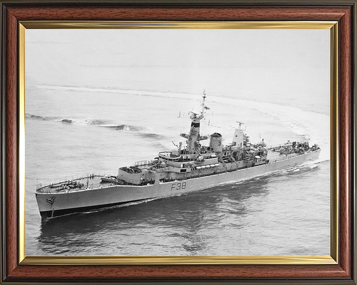 HMS Arethusa (F38) Royal Navy Leander Class Frigate Hard Turn Photo Print Wall Art Decor Posters, Prints, & Visual Artwork Hampshire Prints 10 x 8 Classic Frame No