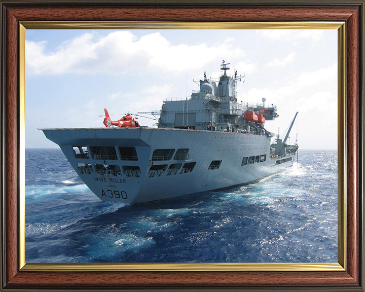 RFA Wave Ruler (A390) Photo Print - Starboard Quarter View - Royal Fleet Auxiliary Wave Class Fleet Tanker Hampshire Prints 10 x 8 Classic Frame No